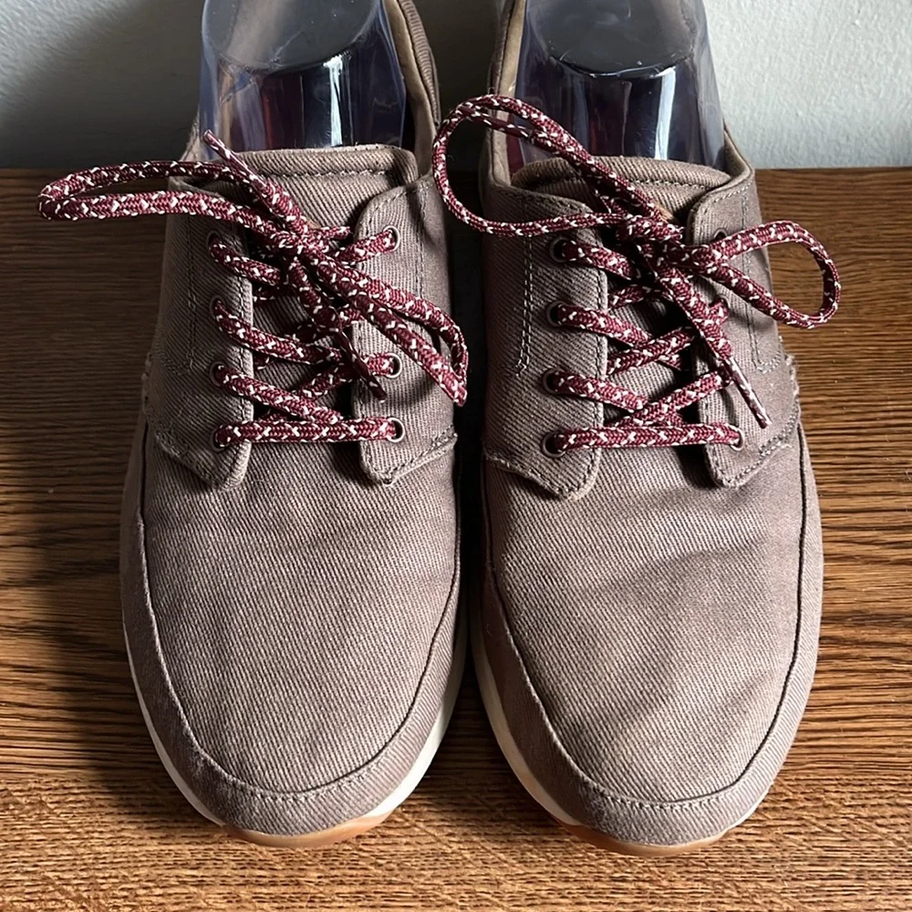 REEF Women's Rover Low Beige Textile Canvas Lace-Up Sneaker, Women’s Sz 10